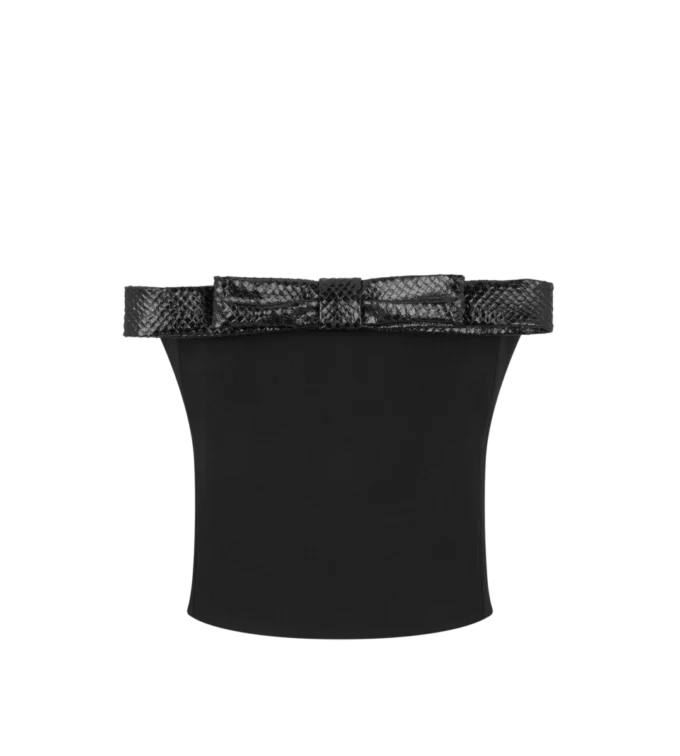 Strapless Top with Bow Detail Strapless Top with Bow Detail