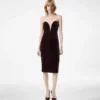 Strapless Velvet Cocktail Dress