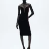 Strapless Velvet Cocktail Dress