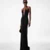 Stretch Jersey Deep V-Neck Evening Dress Stretch Jersey Deep V-Neck Evening Dress
