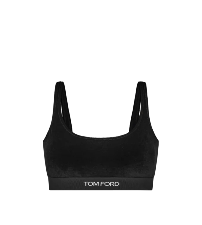 Stretch Lustrous Velour Signature Bralette