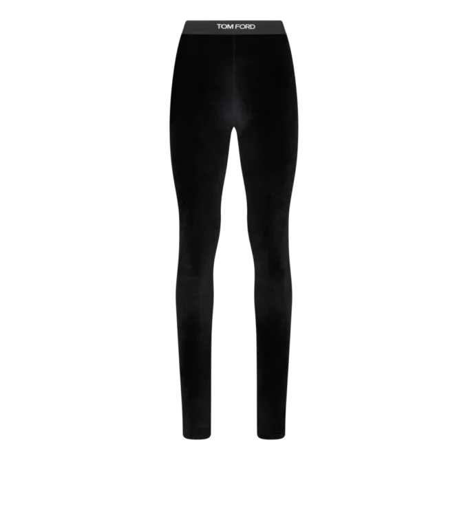 Stretch Lustrous Velour Signature Leggings