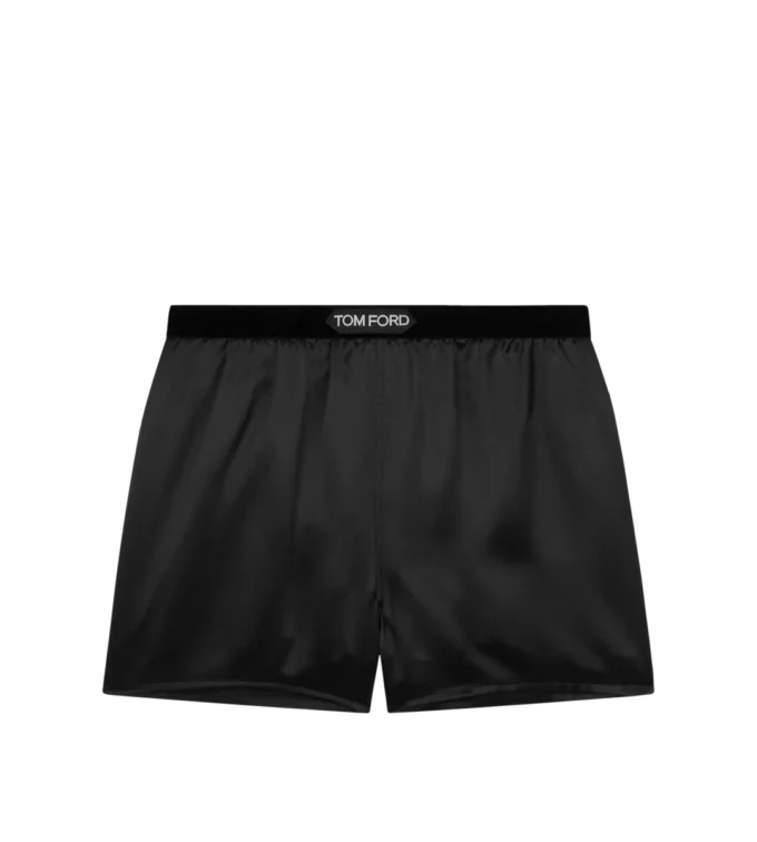Stretch Silk Satin Boxer Shorts