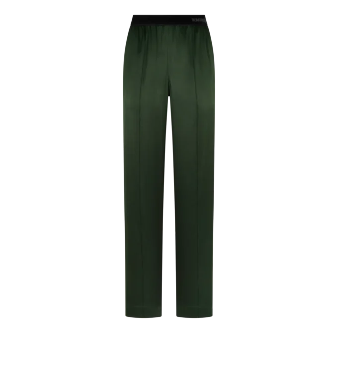 Stretch Silk Satin Pj Pants