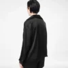 Stretch Silk Satin Polo with Tonal Tf Embroidered Logo