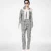 Striped Silk Pj Pants with Piping Striped Silk Pj Pants with Piping