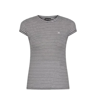 Striped T-Shirt with Tonal Tf Embroidered Logo