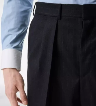 Subtle Pinstripe Double Pleat Pant