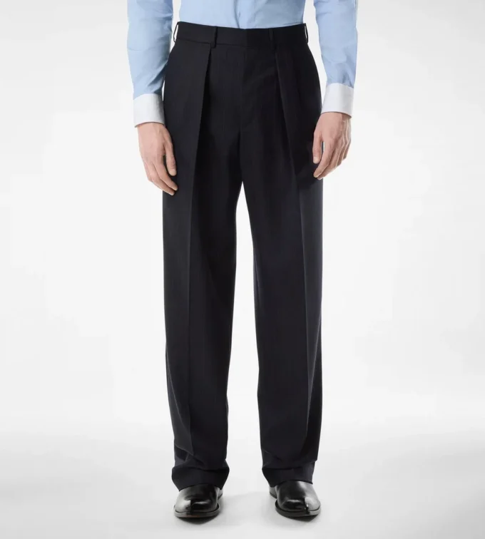 Subtle Pinstripe Double Pleat Pant Subtle Pinstripe Double Pleat Pant