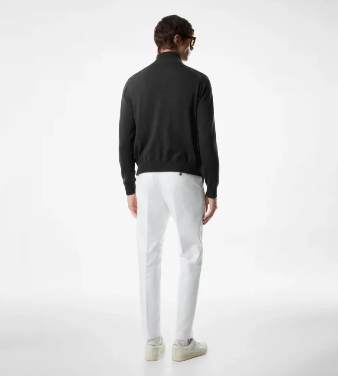 Suede Front Wool Zip Through