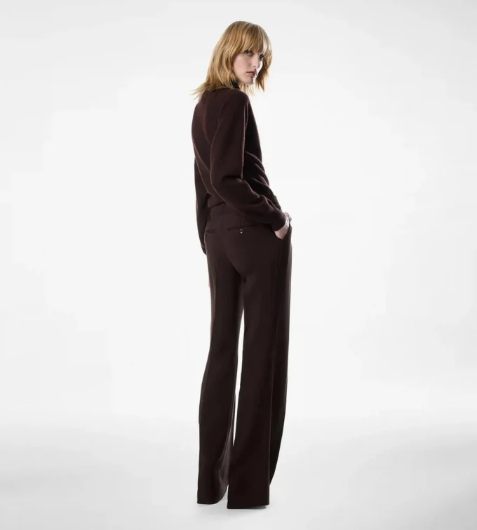 Tailored Double Pleat Wide Leg Pants