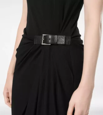Tank Top Dress with Leather Detail