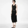 Tank Top Dress with Leather Detail Tank Top Dress with Leather Detail