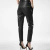 Textured Grain Leather Leather Biker Pants
