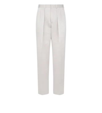 Textured Peached Satin Double Pleat Pant Textured Peached Satin Double Pleat Pant