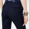 Tonal Stripe Virgin Wool Tailored Straight Pants