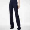 Tonal Stripe Virgin Wool Tailored Straight Pants