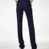 Tonal Stripe Virgin Wool Tailored Straight Pants