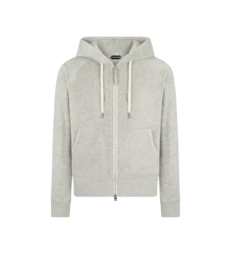 Towelling Zip Hoodie