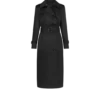 Trench Coat with Leather Undercollar