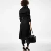 Trench Coat with Leather Undercollar