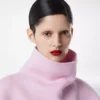Ultrafine Cashmere Blend Funnel Neck Sculptural T-Shirt Ultrafine Cashmere Blend Funnel Neck Sculptural T-Shirt