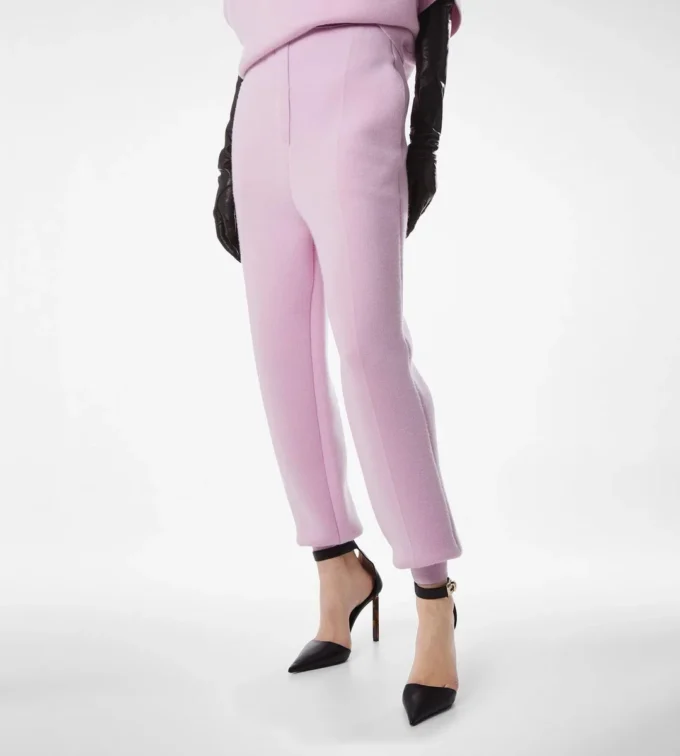 Ultrafine Cashmere Blend Sculptural Joggers
