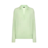 Ultrasoft Cashmere Silk Oversized Open Polo Collar Knit