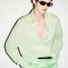 Ultrasoft Cashmere Silk Oversized Open Polo Collar Knit