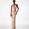 V-Neck Criss-Cross Evening Dress