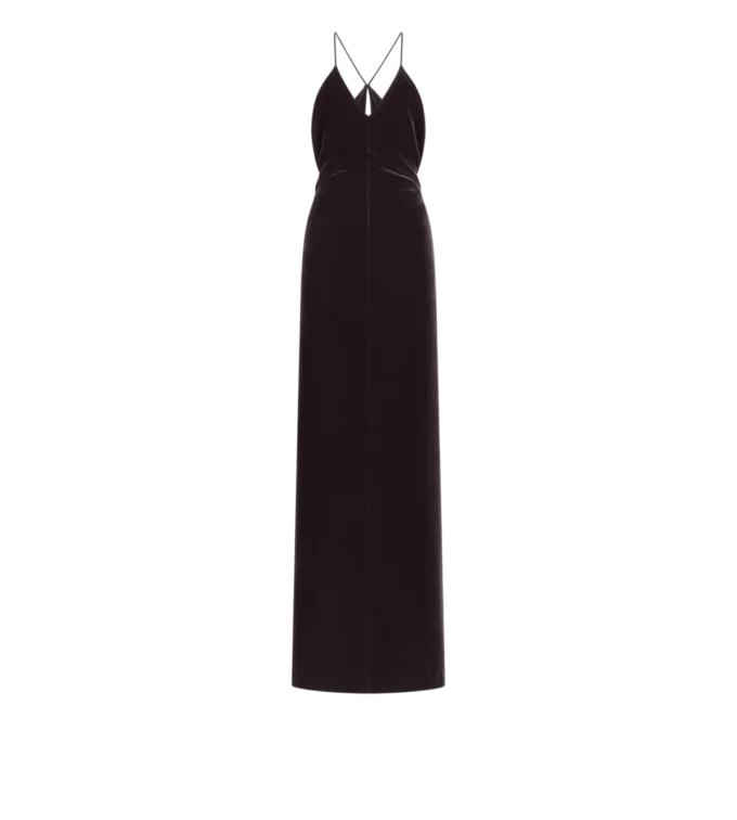 V-Neck Evening Dress with Cut Out