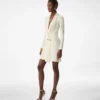 V-Neck Long Sleeve Cocktail Dress with Bar Detail