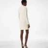 V-Neck Long Sleeve Cocktail Dress with Bar Detail