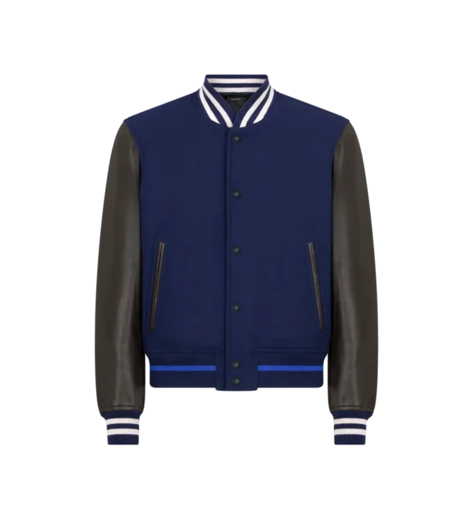Varsity Bomber with Leather Sleeves