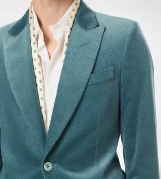 Velvet Micro Polka Dot Jacket
