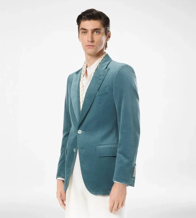 Velvet Micro Polka Dot Jacket
