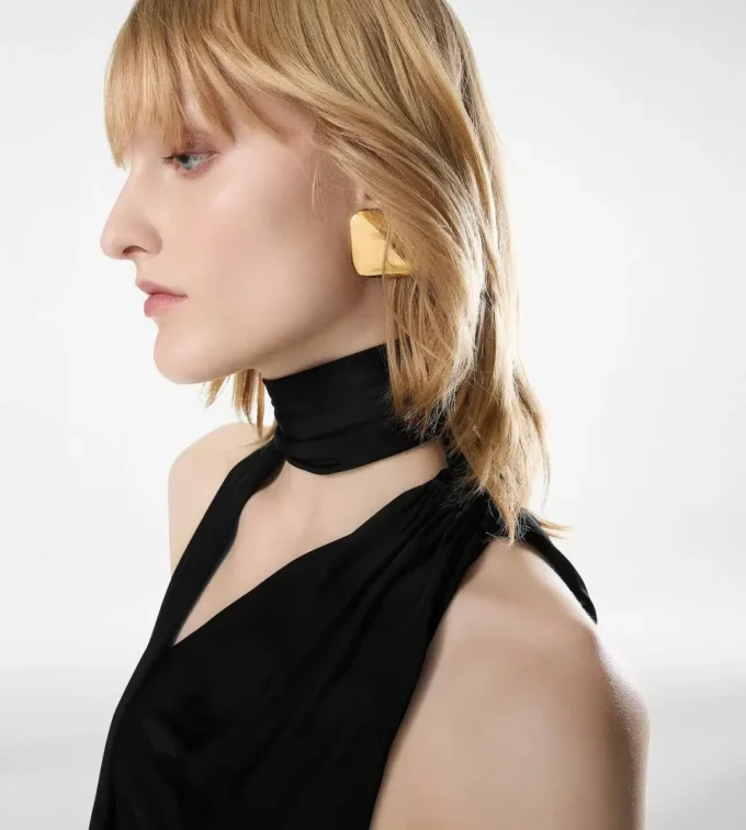 Vintage Gold Brass Amy Earrings