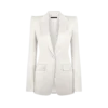 Washed Cotton Silk Blend Duchesse Single Breasted Jacket Washed Cotton Silk Blend Duchesse Single Breasted Jacket