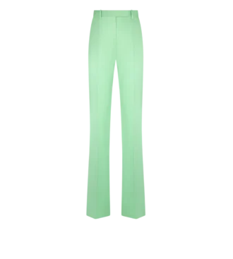 Washed Cotton Silk Blend Duchesse Tailored Straight Pants Washed Cotton Silk Blend Duchesse Tailored Straight Pants