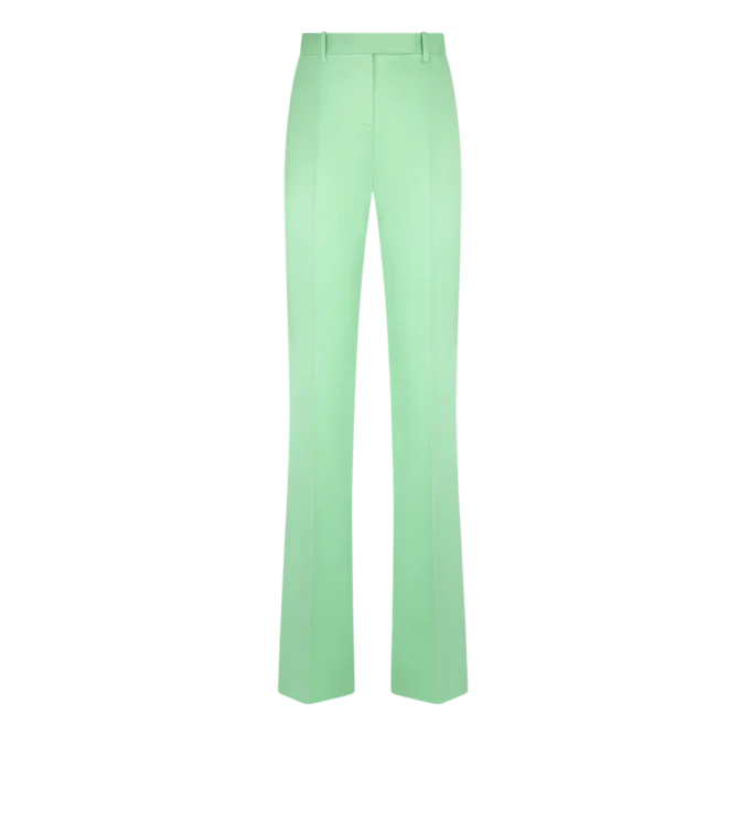 Washed Cotton Silk Blend Duchesse Tailored Straight Pants Washed Cotton Silk Blend Duchesse Tailored Straight Pants