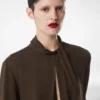 Washed Silk Georgette Long Sleeve Blouse Washed Silk Georgette Long Sleeve Blouse