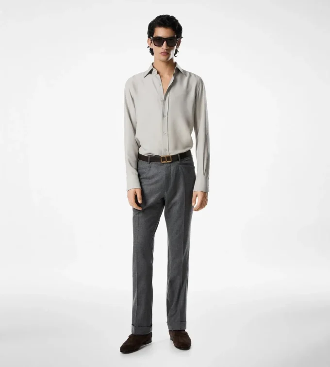 Washed Twill Slim Fit Shirt Washed Twill Slim Fit Shirt