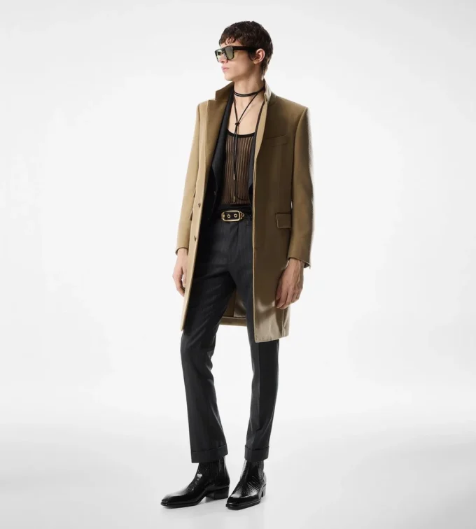 Wool Cashmere Light Tailored Coat