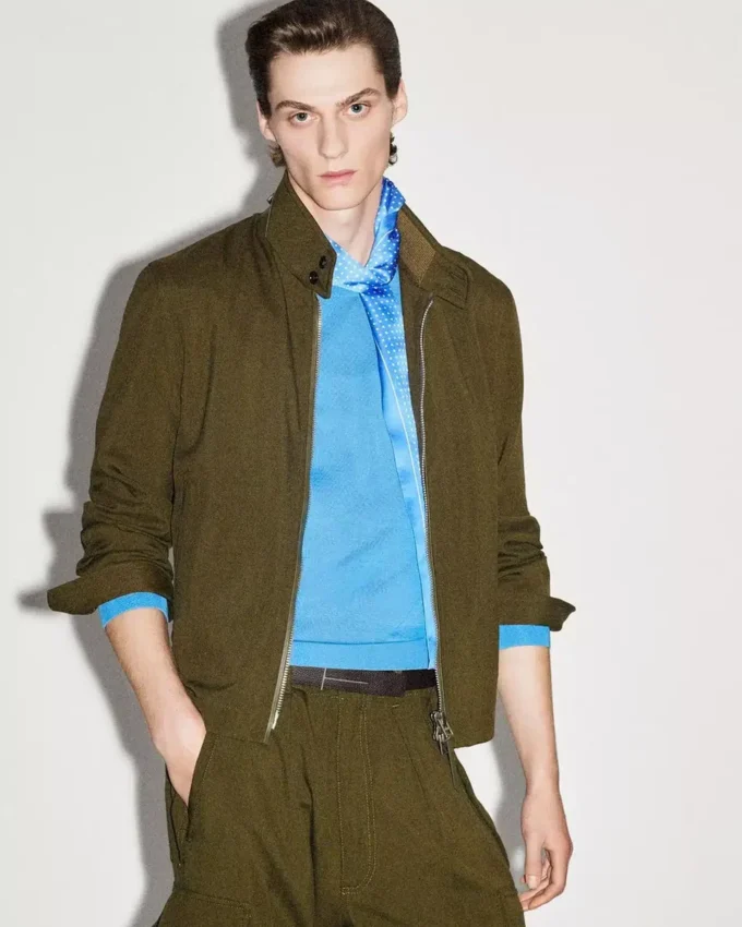 Wool Cashmere Silk Reps Harrington