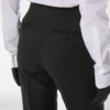 Wool Silk Blend Tailored Tuxedo Straight Pants Wool Silk Blend Tailored Tuxedo Straight Pants