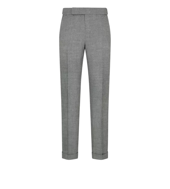 Wool Silk Linen Sharkskin Pant
