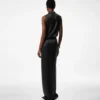 Wrap Maxi Skirt with Leather Belt