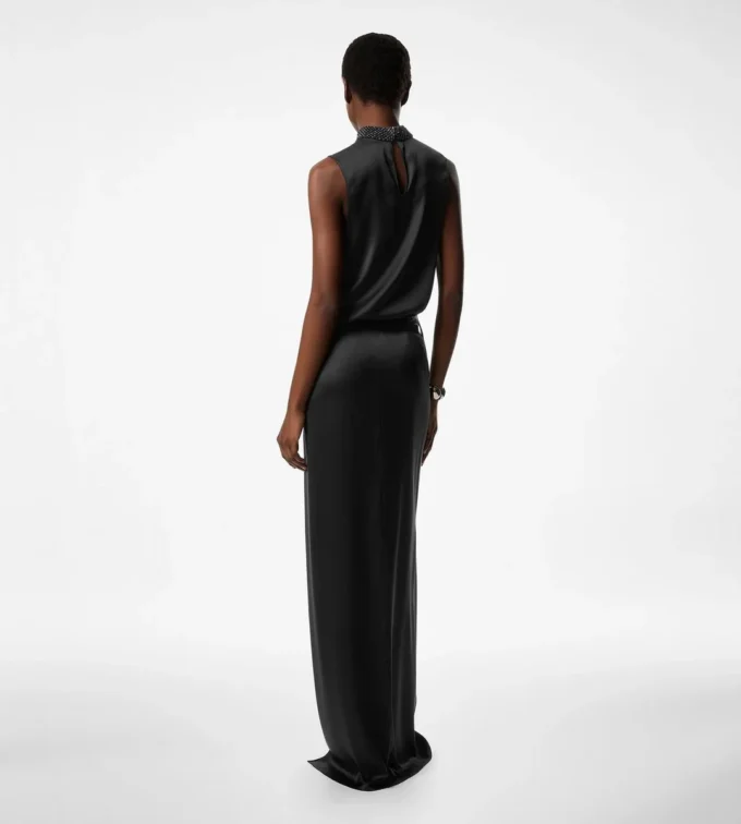Wrap Maxi Skirt with Leather Belt