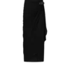Wrap Skirt with Leather Detail