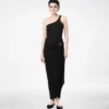 Wrap Skirt with Leather Detail